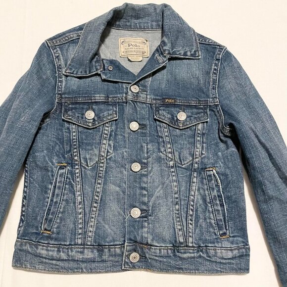 Polo Ralph Lauren Kids Girls Jean Jacket Size Small 8 - Picture 2 of 16